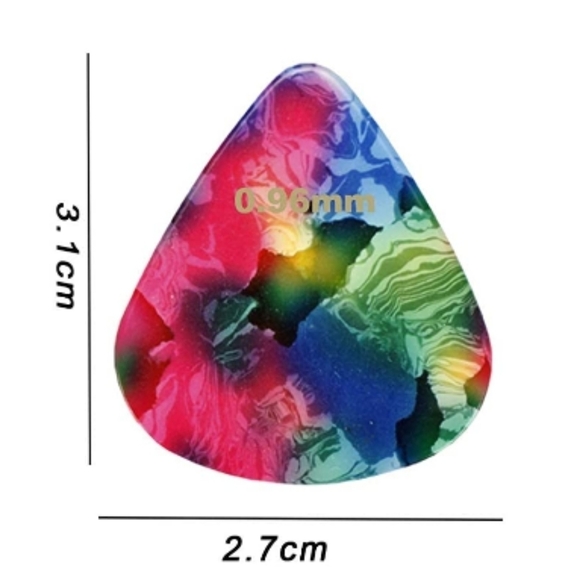 NEW Handmade Colorful Favorite Band Guitar Pick Gold Drop Hook Earrings - Picture 7 of 8